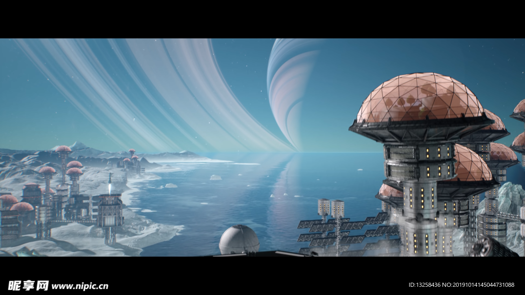 彩色建筑插画背景风景