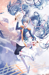 彩色人物动漫插画背景