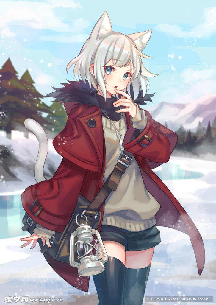 彩色人物动漫插画背景
