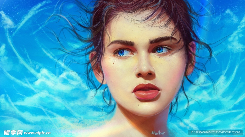 彩色人物动漫插画背景