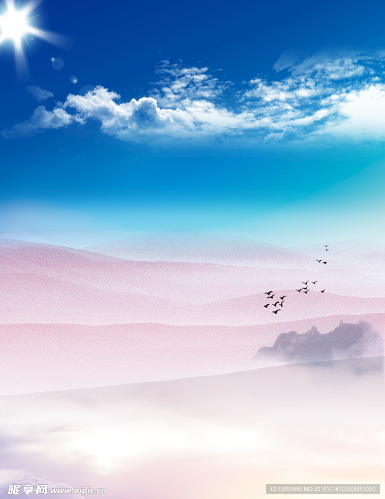 蓝天白云背景