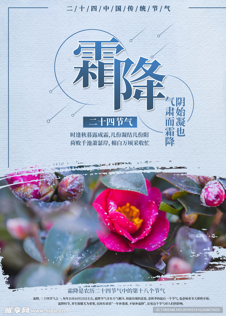 霜降海报 霜降素材 霜降节气