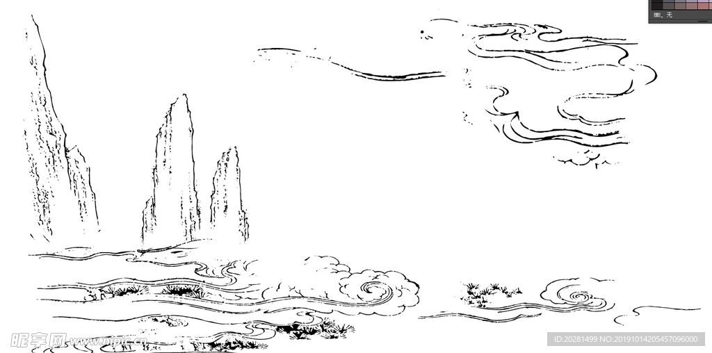 山云矢量图