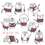可爱卡通小猫咪图案