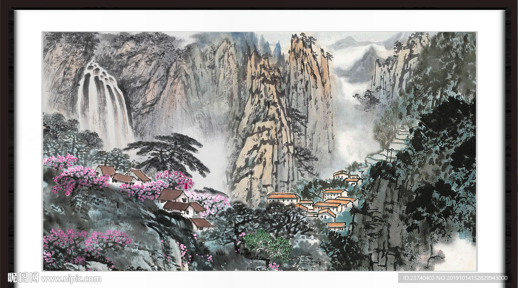 聚宝盆风水画