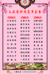 菜单  宴席套餐