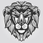 创意狮子头插画