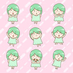 卡通小女孩