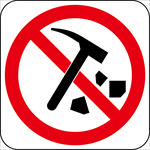户外图标系列 禁止碎石图标