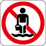 生活图标系列 禁止海边玩耍图标