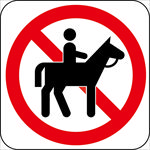 运动图标系列 禁止骑马图标