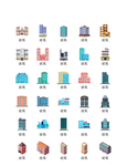 房屋建筑图标