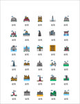 房屋建筑图标