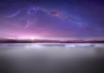 蓝色星空背景 背景素材 背景底