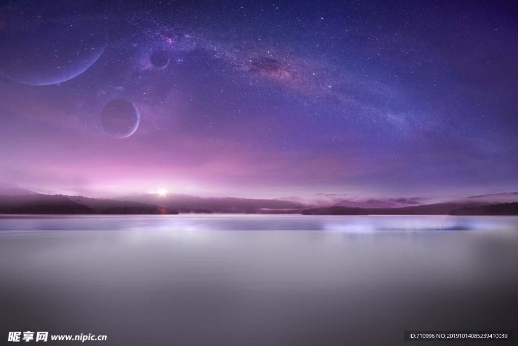 蓝色星空背景 背景素材 背景底