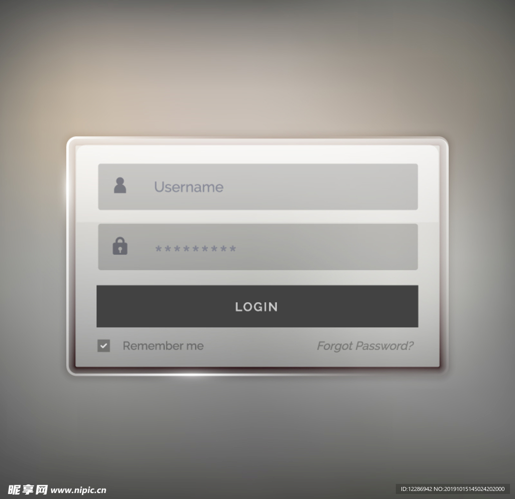 质感登陆注册UI界面设计