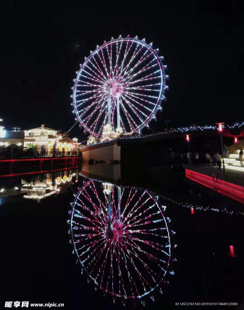 摩天轮夜景