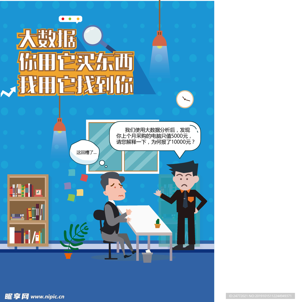 偏平化数据海报