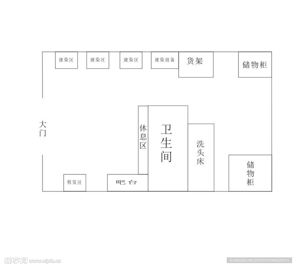 理发馆简易平面图