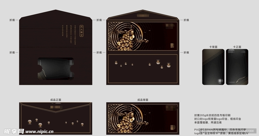 黑金高端大气特权卡卡套