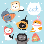 可爱卡通动物小猫咪