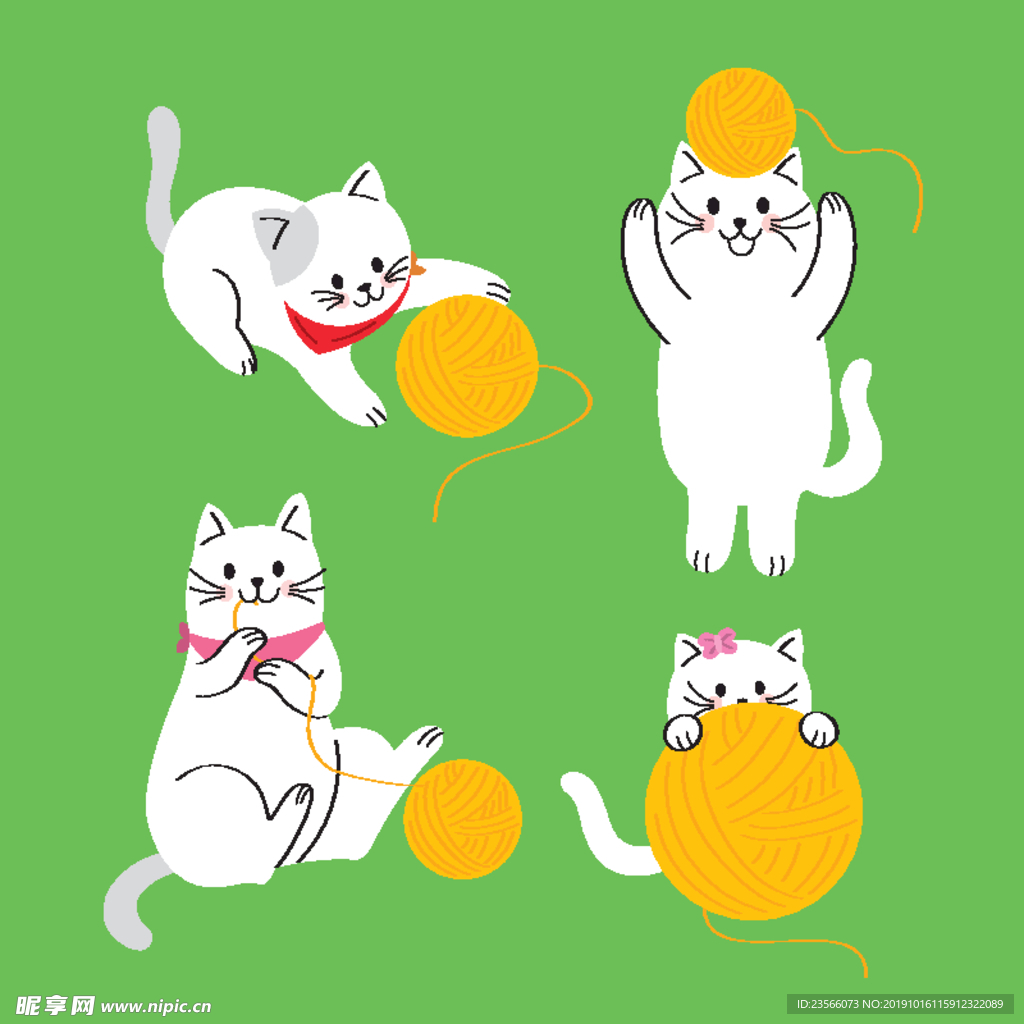 可爱卡通动物小猫咪