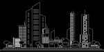城市线稿