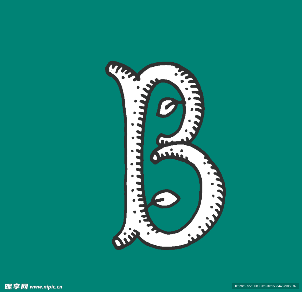 可爱卡通字母