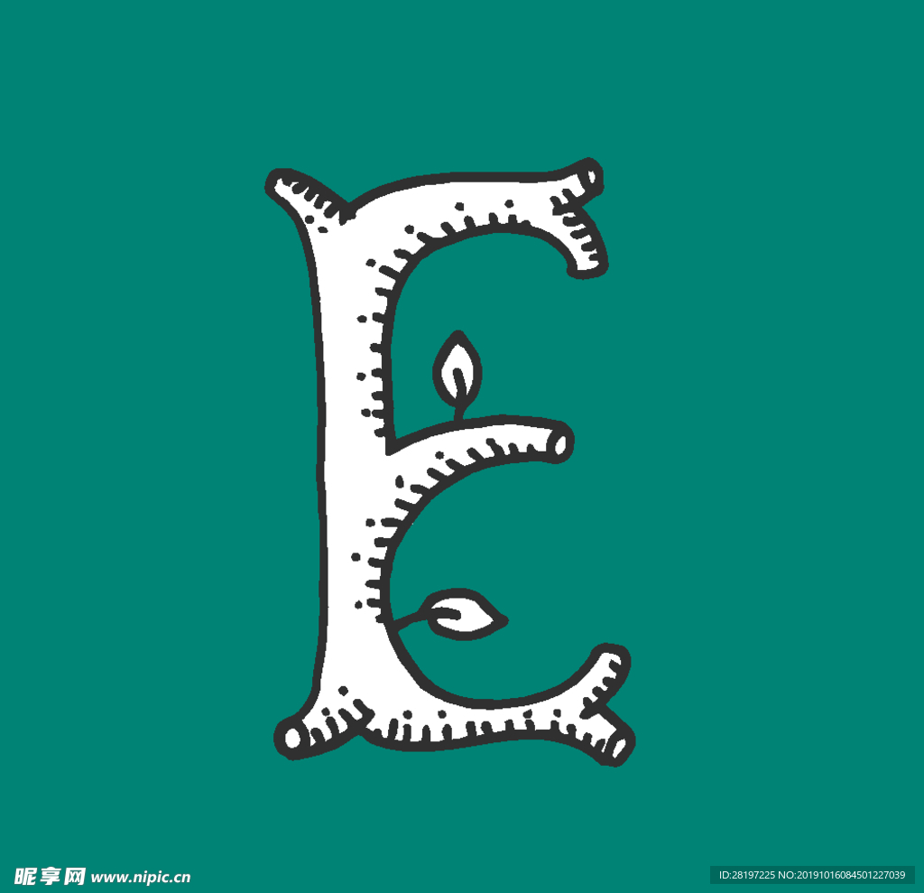 可爱卡通字母
