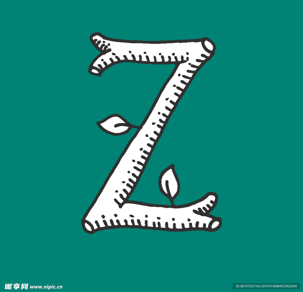 可爱卡通字母