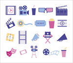 电影主题元素插画图标icon