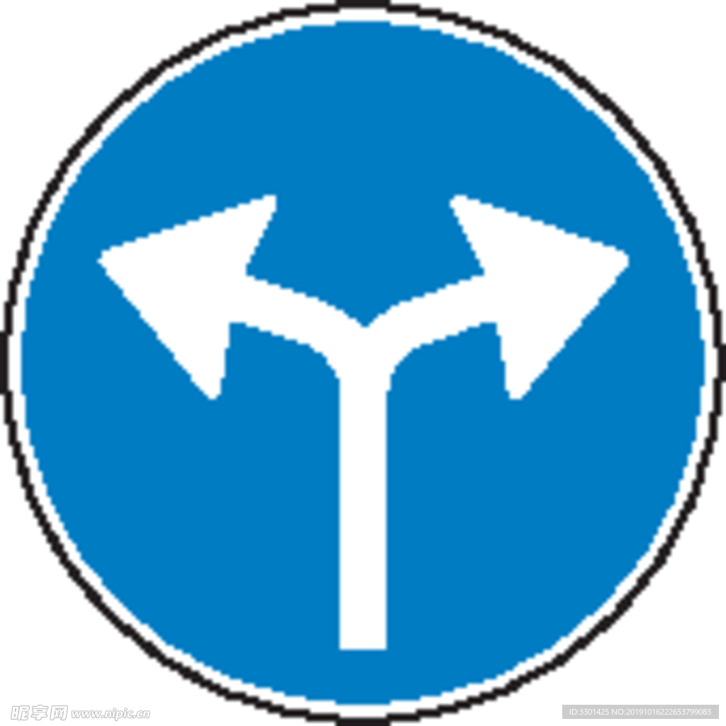 交通图标系列 向左和向右转弯
