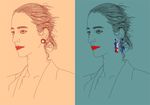 线描女头像