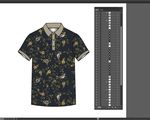 短袖男装Polo衫矢量款式设计