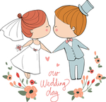 婚礼主题人物插画