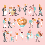婚礼主题人物插画