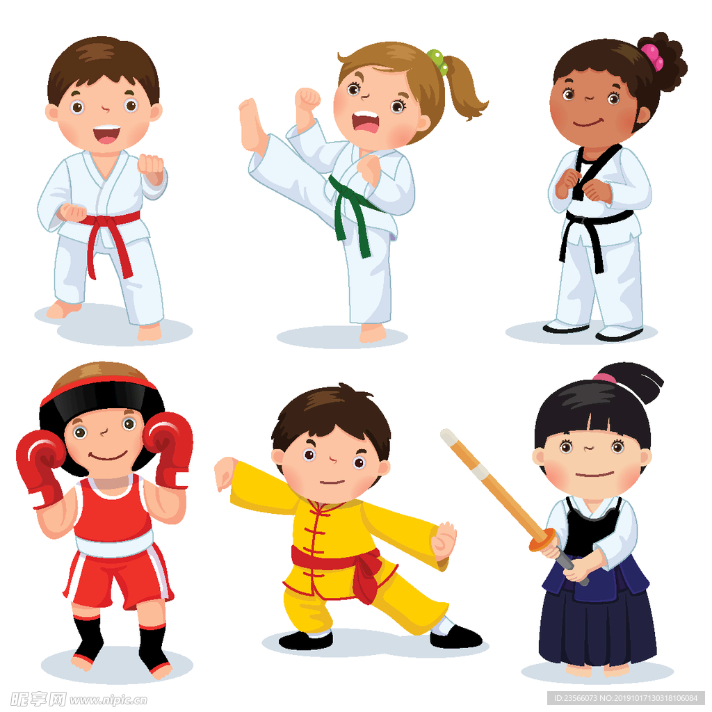 卡通孩子学生插画