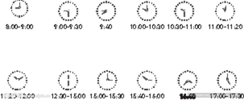 时间 时钟 小图标 矢量 流程