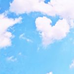蓝天白云 晴空 秋天 爱心云