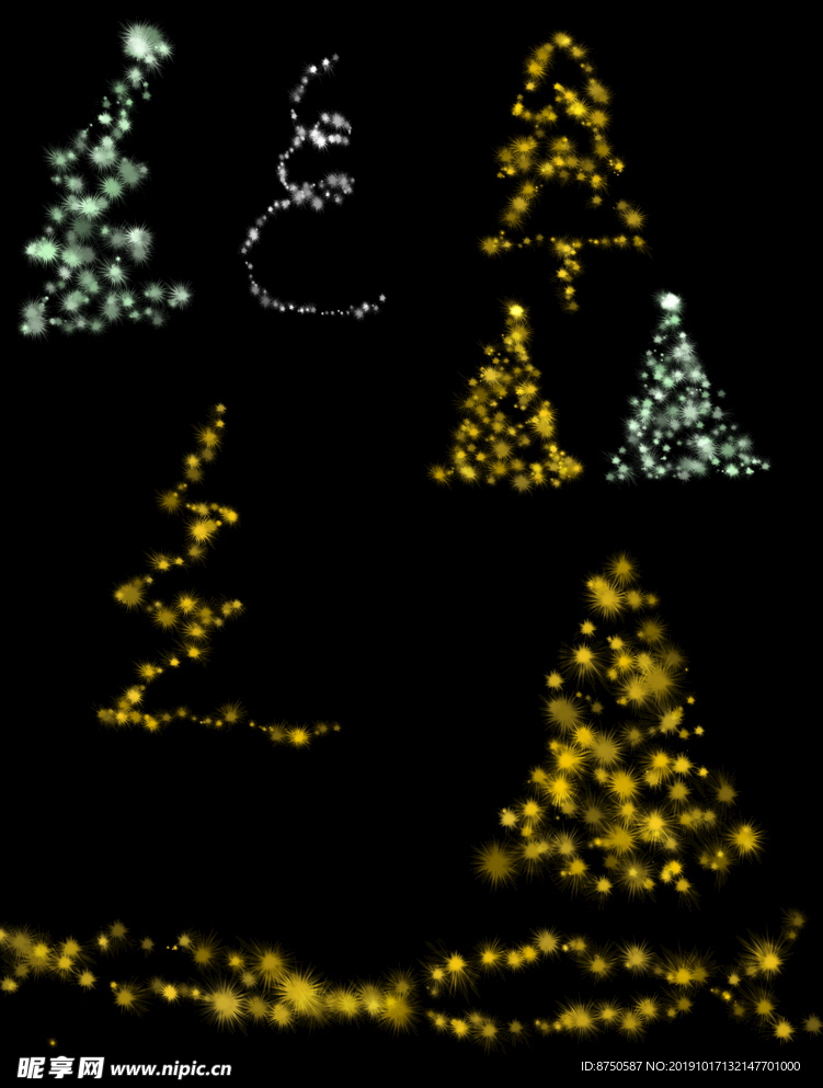 圣诞节发光装饰松树