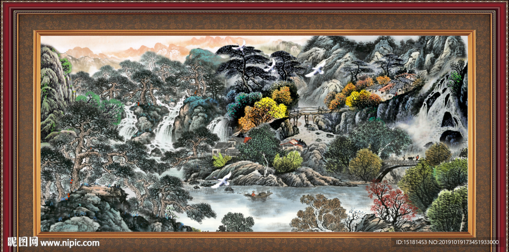 巨幅山水画