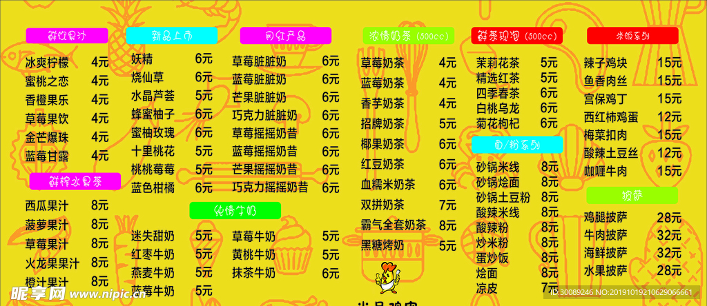 价格表
