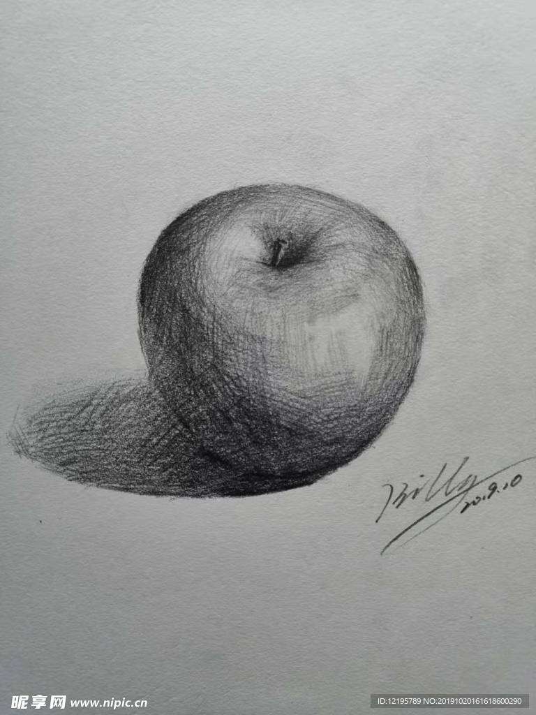 素描苹果