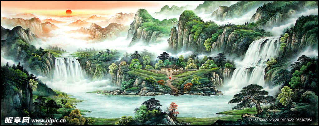 山水画背景