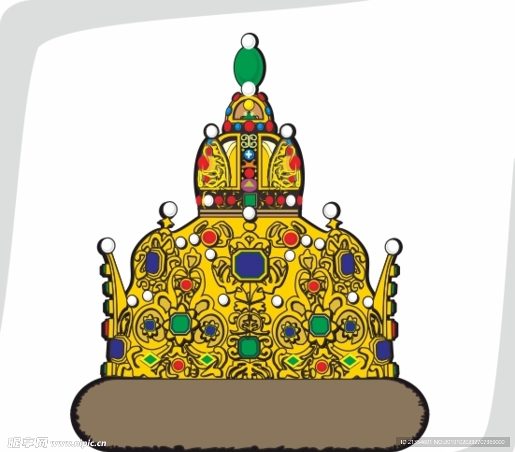 皇冠 传统纹饰 纹饰矢量图