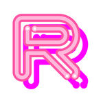 矢量灯管字母