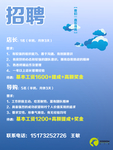 蓝色招聘海报