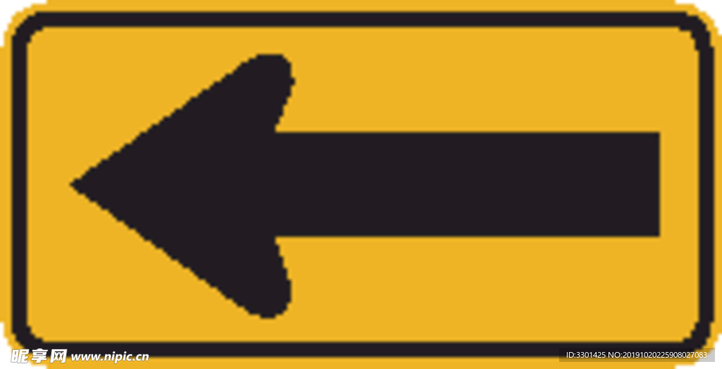外国交通图标  向左箭头标识