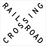 外国交通图标 铁路交叉道图标