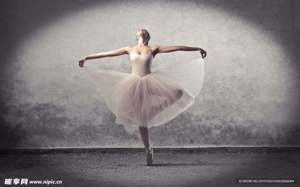 跳芭蕾舞的姑娘背景画